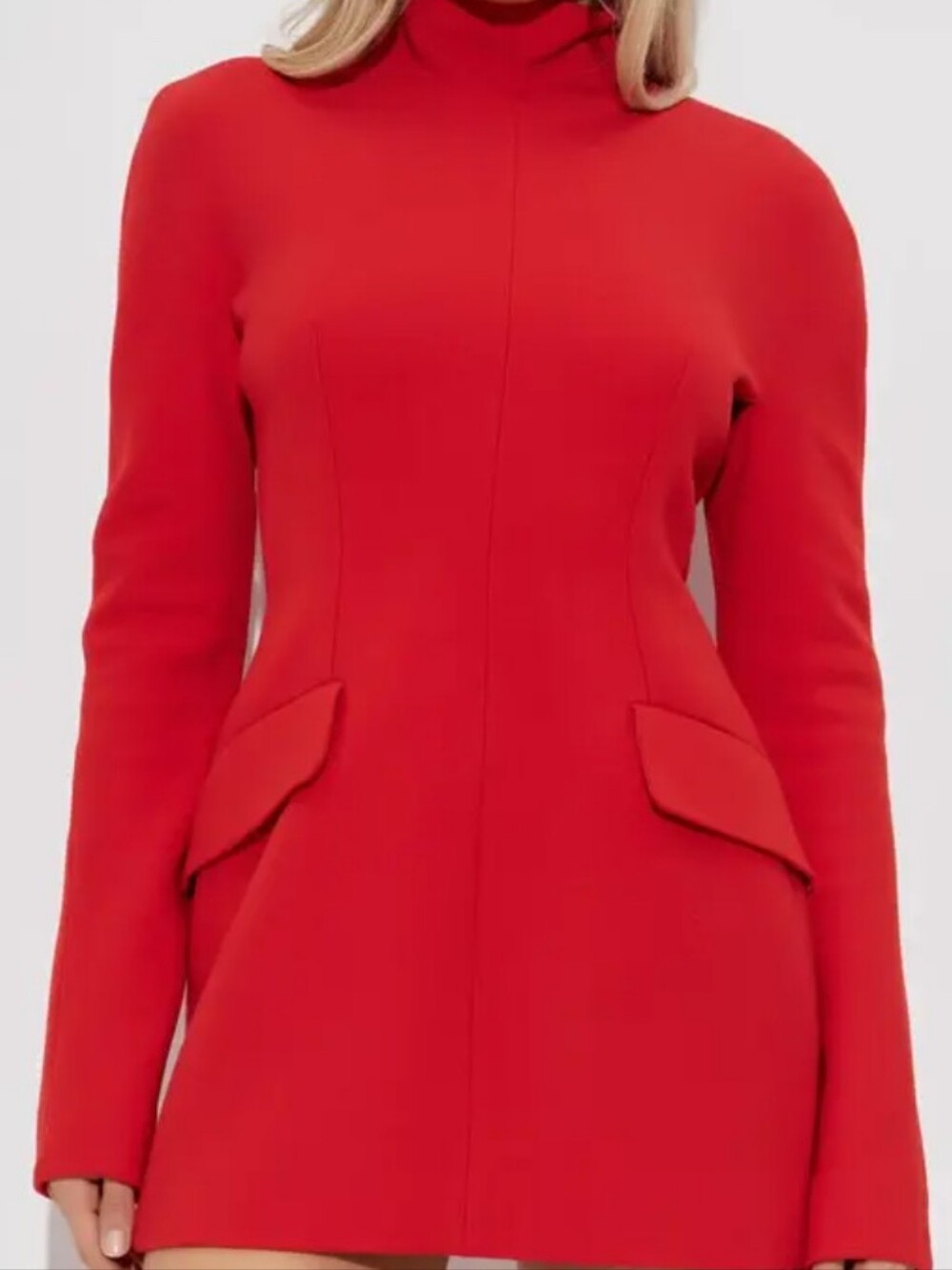 H&M red high-neck bodycon mini dress!